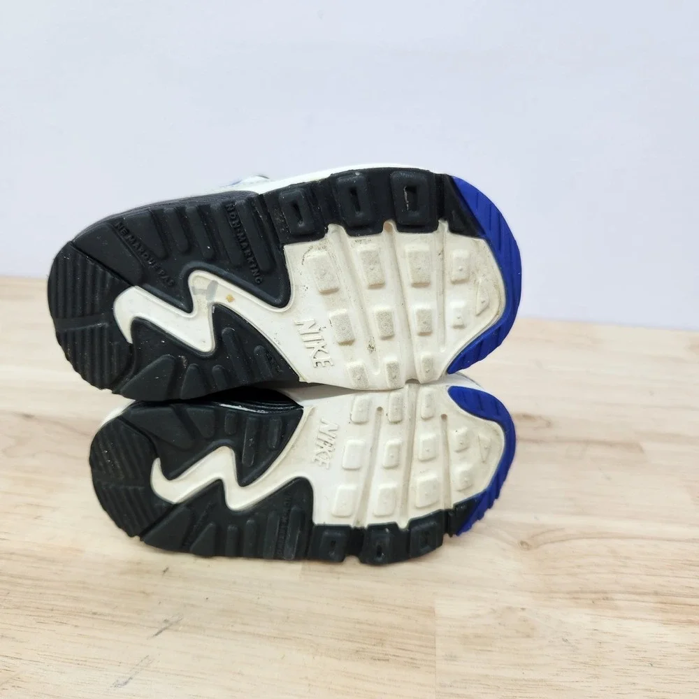 Nike Air Max 90 LTR Toddler Shoes Size 5C Summit White Racer Blue DV3609-100